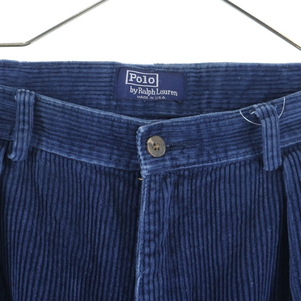 90s POLO CORDS ポロラルフ　太畝コーデュロイパンツ ターコイズ L 90s POLO CORDS ポロラルフ 太畝コーデュロイパンツ ターコイズ L