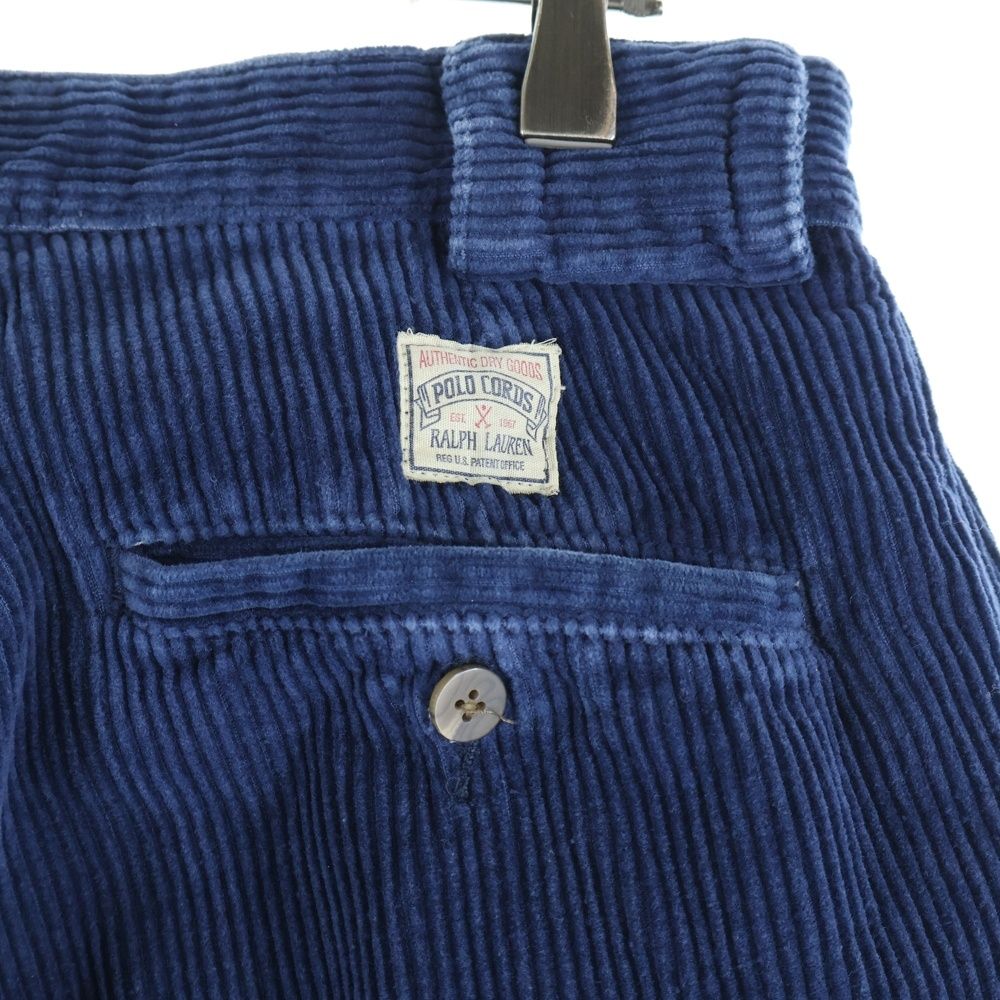 90s POLO CORDS ポロラルフ　太畝コーデュロイパンツ ターコイズ L 064445016a3ca4875d06f8d80ca4fd