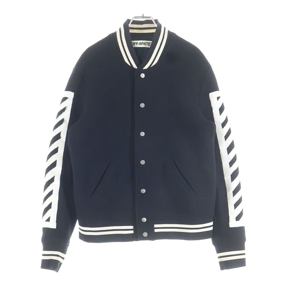 OFF-WHITE (オフホワイト) 16AW Diagonal Stripe Wool Varsity Jacket 