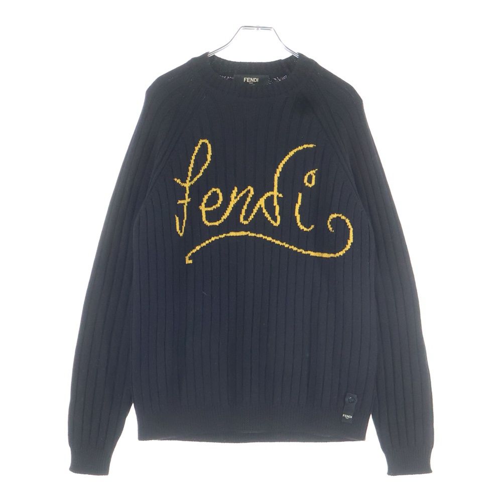 FENDI (フェンディ) 21AW フロントロゴエンブロイダリー クルーネック