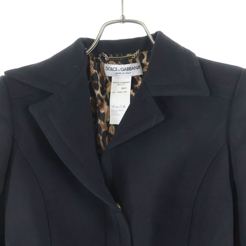 DOLCE & GABBANA (ドルチェアンドガッバーナ) 裏地レオパード総柄 4B