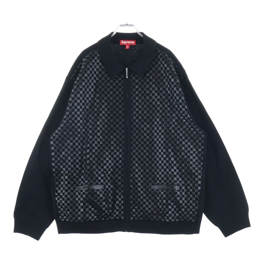 SUPREME (シュプリーム) 24AW Woven Leather Zip Up Cardigan ウーブン