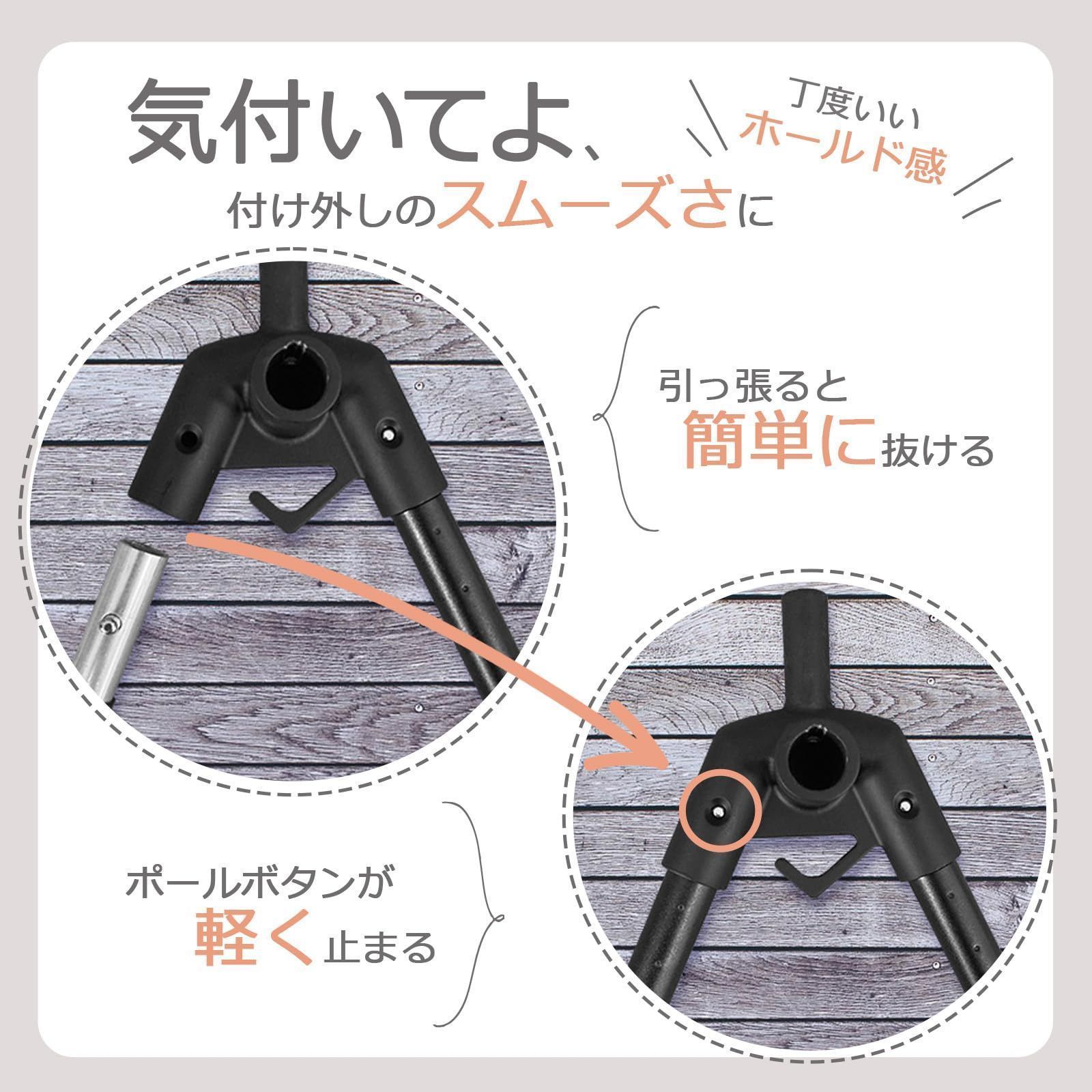 8tail アルミ ポール 19 mm 【コキザミポール】 2本セット 最長204cm 6