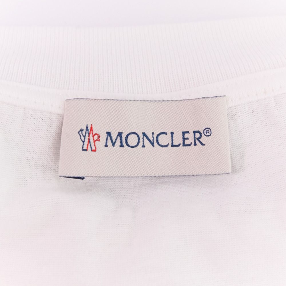美品 MONCLER モンクレール シモーネロシャ パールデザイン Aライン Tシャツ M ホワイト レディース 古着 中古 USED 美品 MONCLER モンクレール シモーネロシャ パールデザイン Aライン T