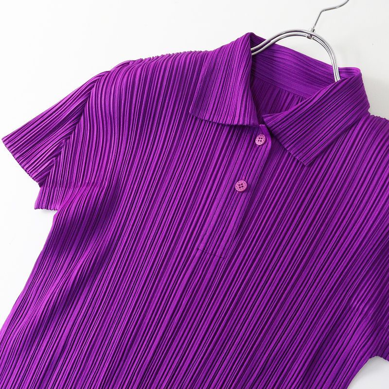 美品【PLEATS PLEASE】イッセイミヤケ　アイボリー　半袖カットソー　3 PLEATS PLEASE ISSEY MIYAKE プリーツプリーズ イッセイミヤケ 半袖