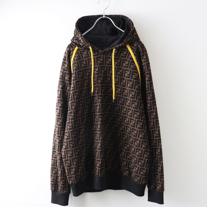 メンズ 良品 JPタグ 2019年 フェンディ FENDI ズッカ柄 配色トリミング