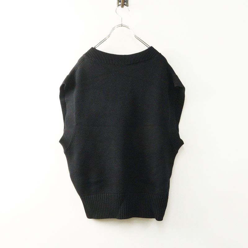 アミパリス AMI PARIS ニットベスト S｜ネイビー トップス