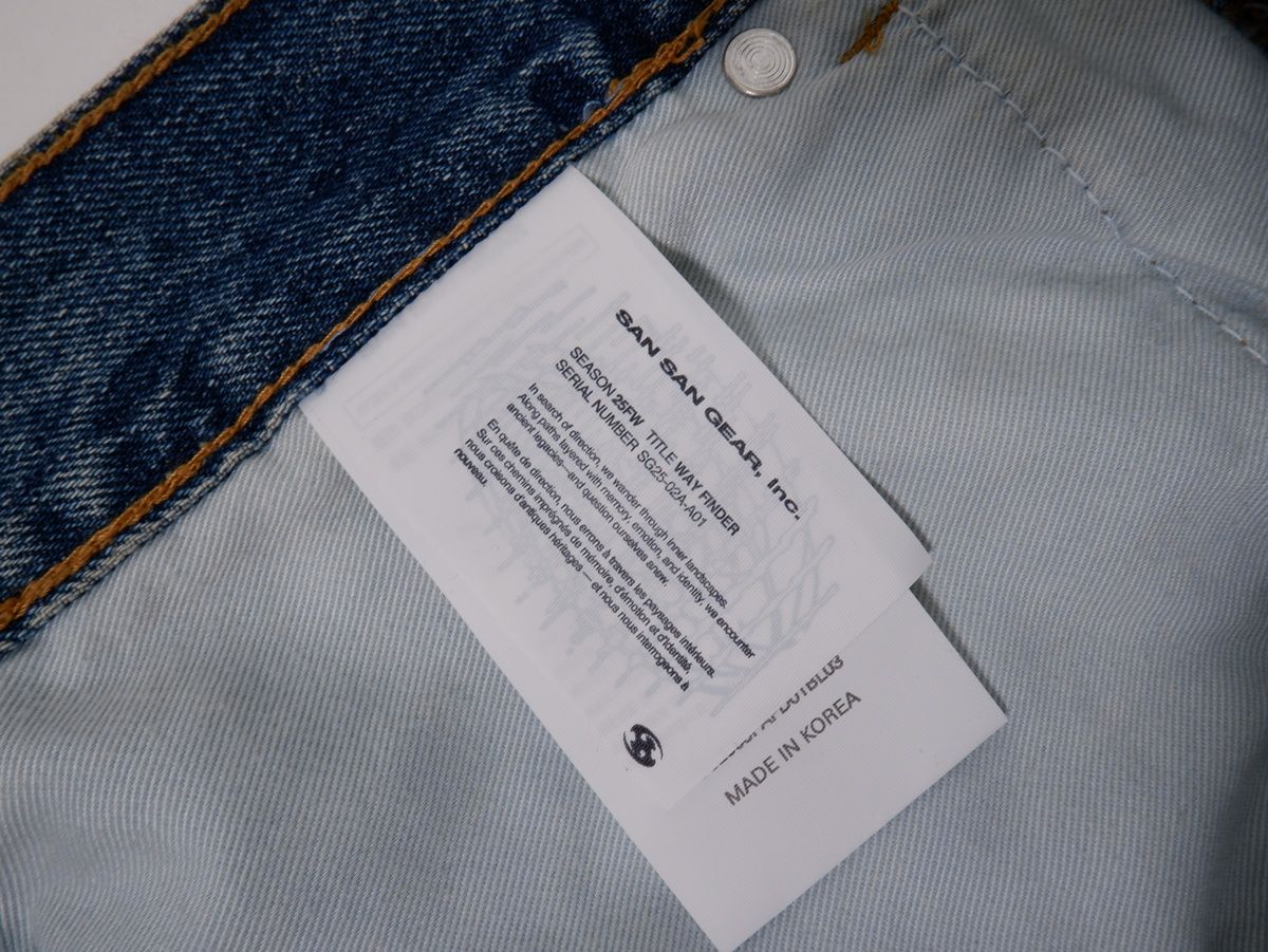 SAN SAN GEARサンサンギア 2025AW WASHING DENIM PANTSデニムパンツ