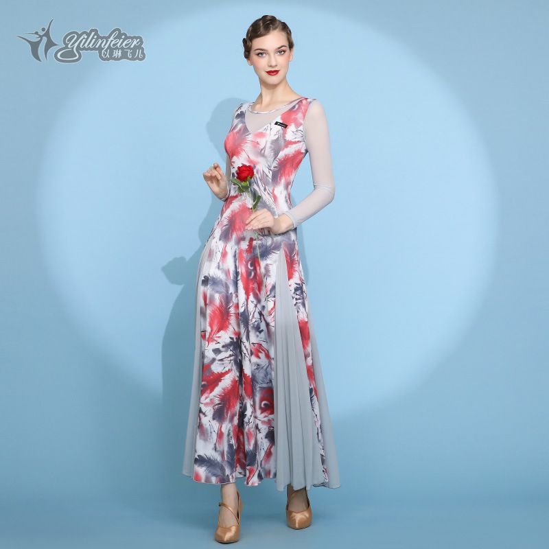 新品未使用】波の香り 新作 モダンダンス ワンピース 社交ダンス