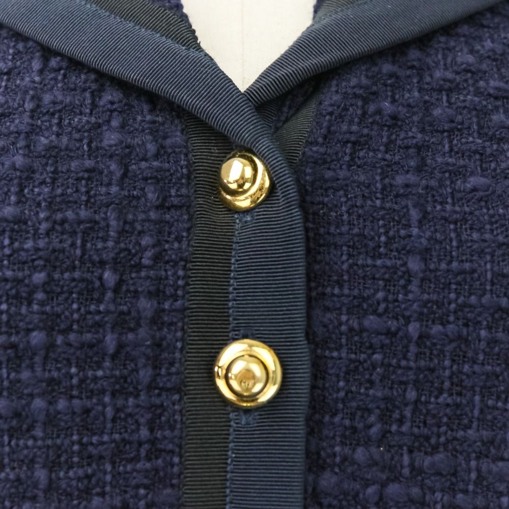 美品 23SS MIU MIU ミュウミュウ セーラーカラー 金ボタン ツイード  