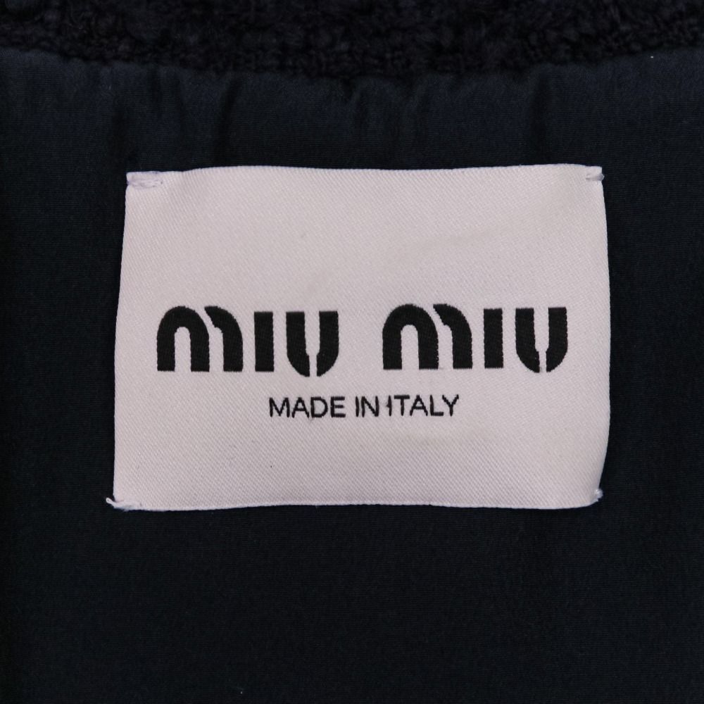 美品 23SS MIU MIU ミュウミュウ セーラーカラー 金ボタン ツイード  