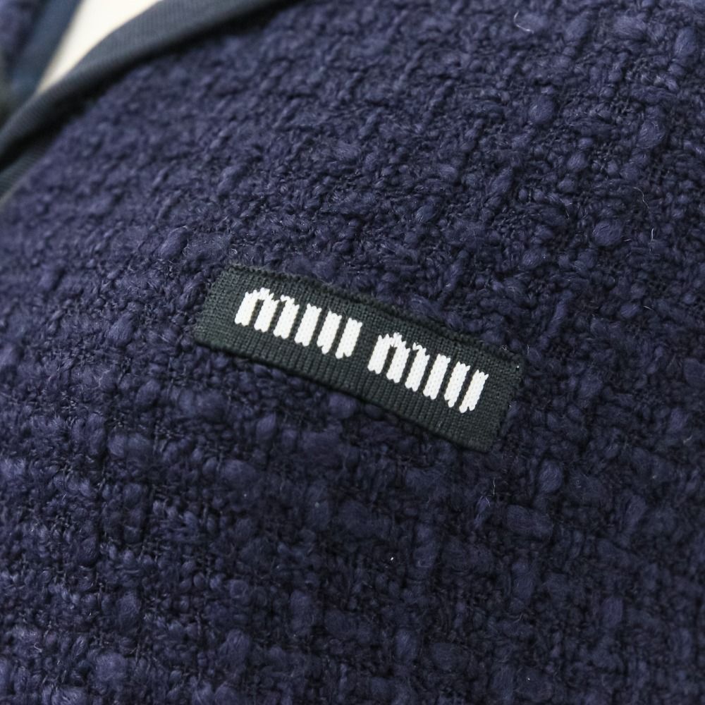 美品 23SS MIU MIU ミュウミュウ セーラーカラー 金ボタン ツイード  