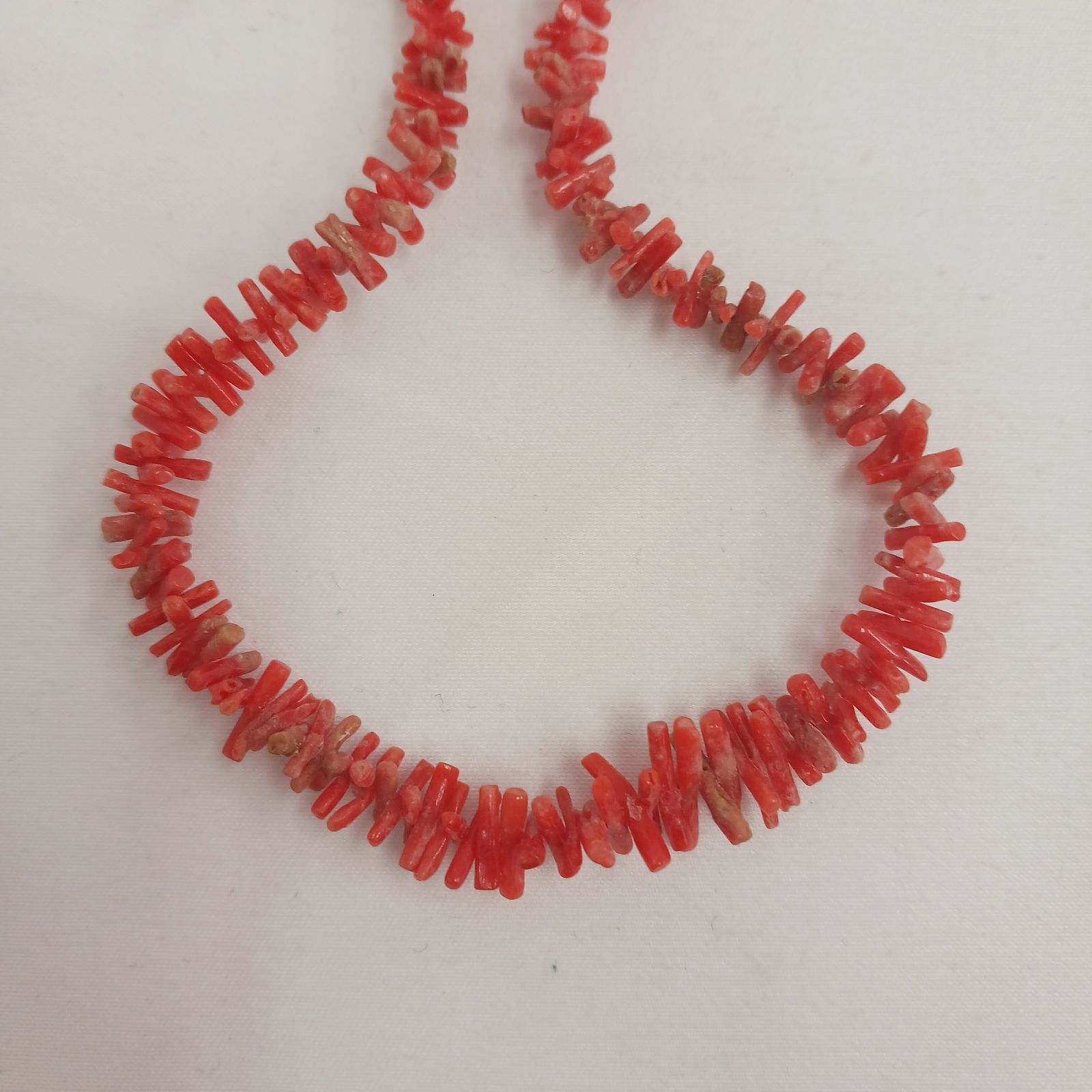 中古品】天然赤珊瑚 ネックレス 本珊瑚 シルバー金具 本物保証 全長約