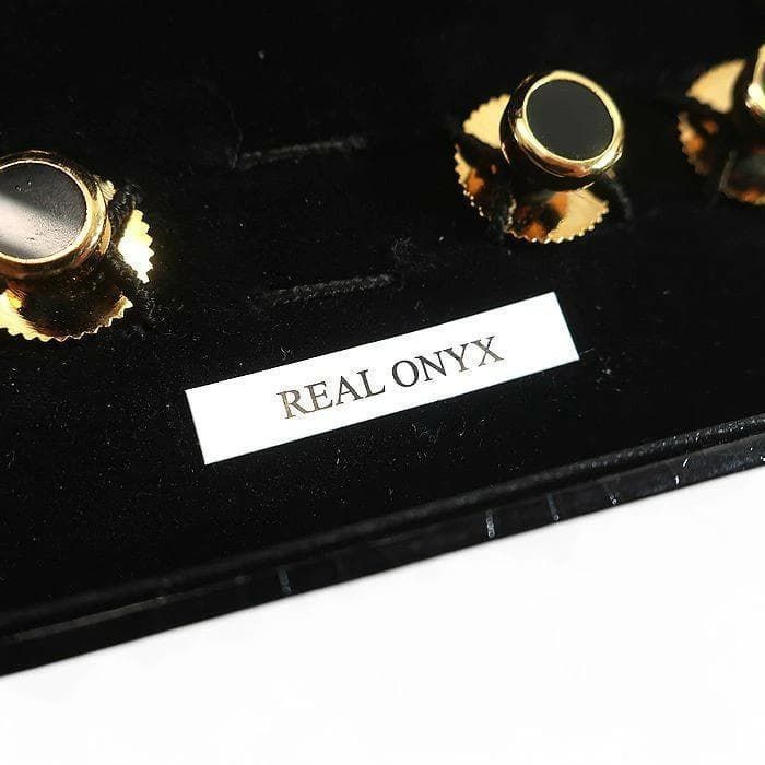 ヘンリープール 英国製 REAL ONYX カフス ドレススタッド セット HENRY POOLE SAVILE ROW ヘンリープール 英国製 REAL ONYX Gold Chain