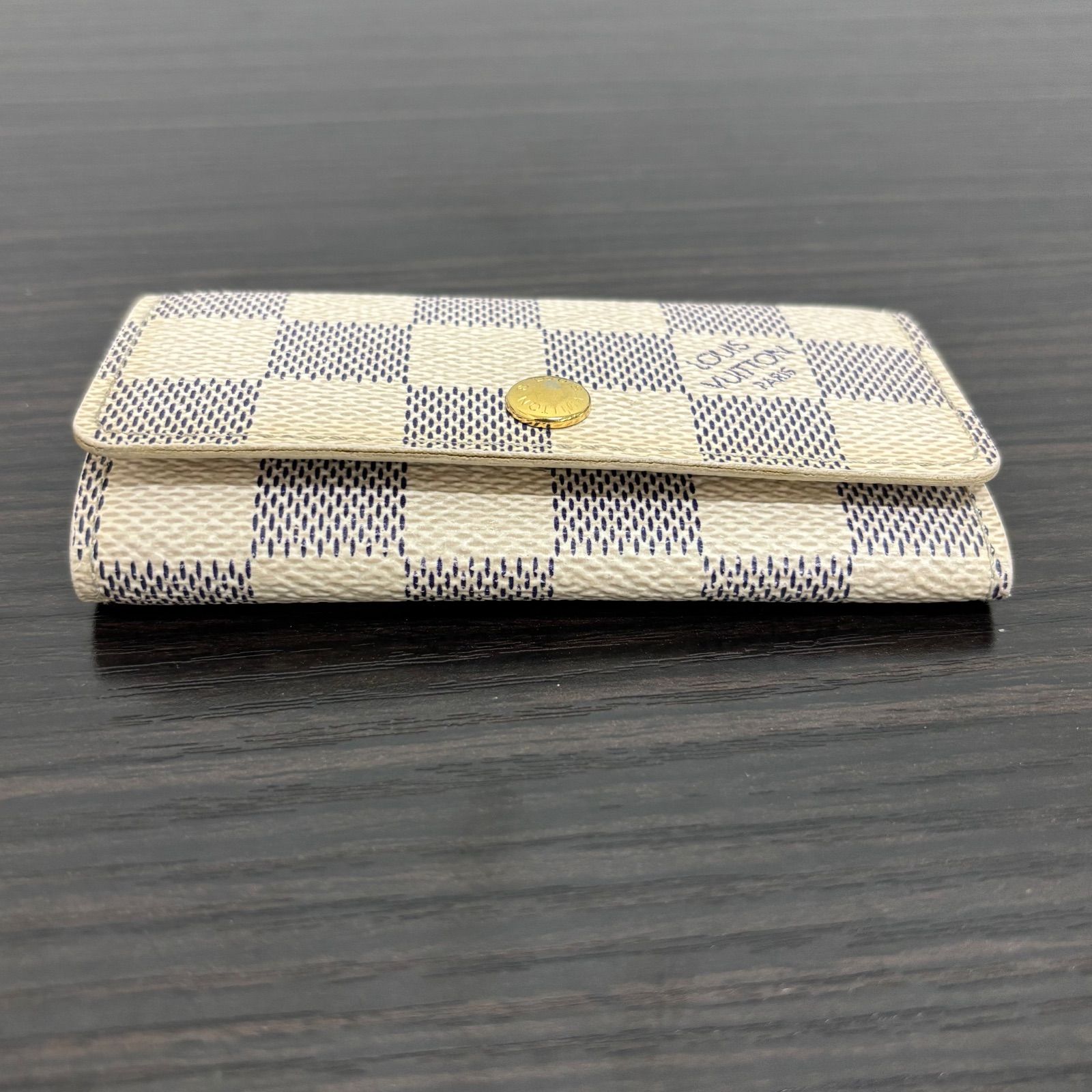 LOUIS VUITTON ルイ ヴィトン キーケース 4連 ダミエ ホワイト グレー