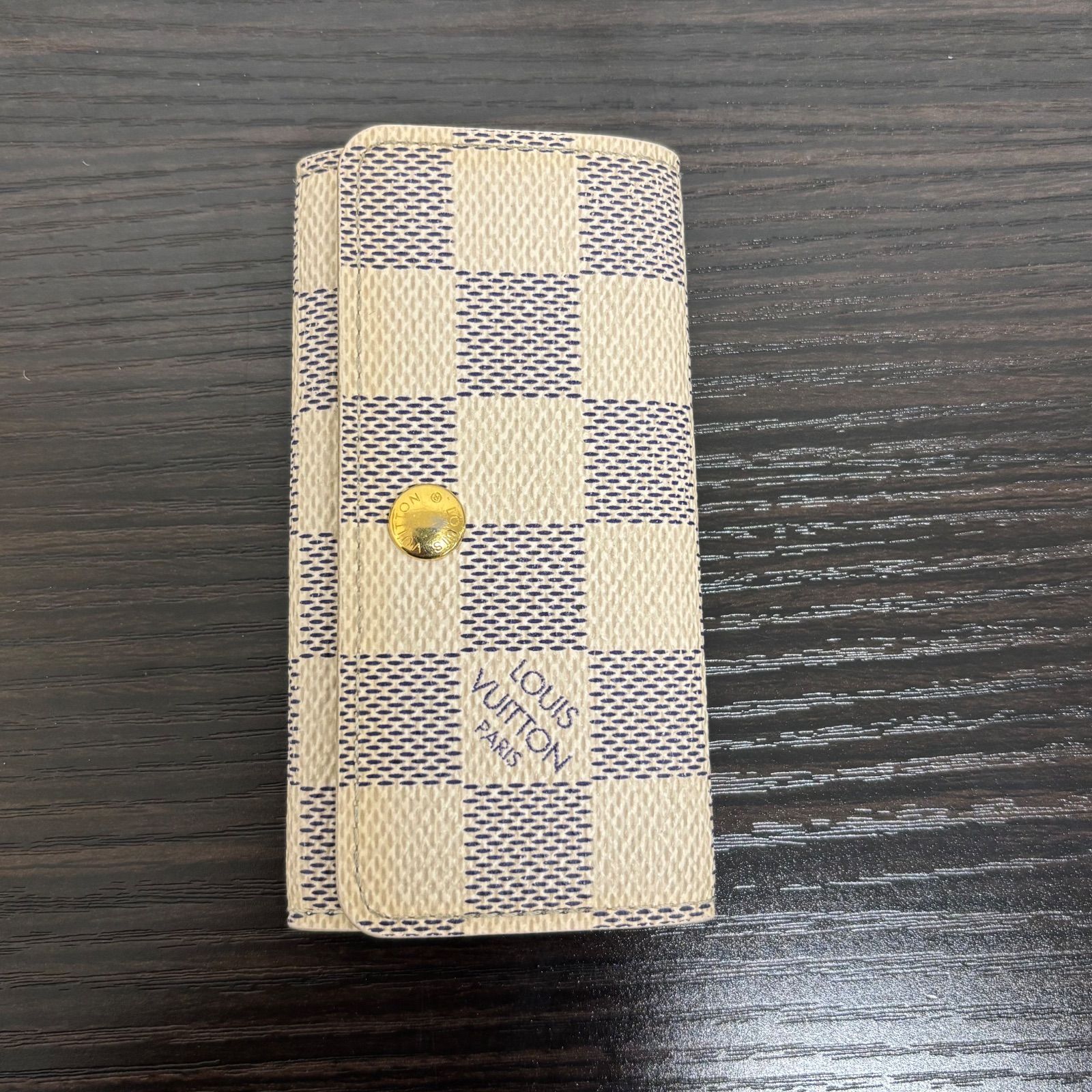 LOUIS VUITTON ルイ ヴィトン キーケース 4連 ダミエ ホワイト グレー