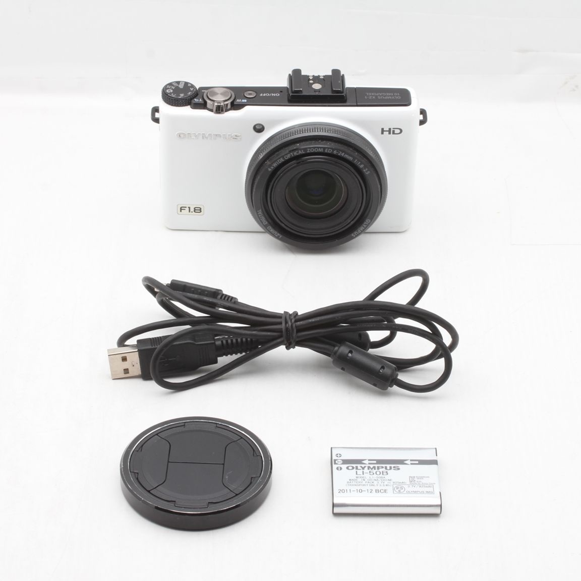 良品】OLYMPUS コンパクトデジタルカメラ XZ-1 ホワイトJS129-00962