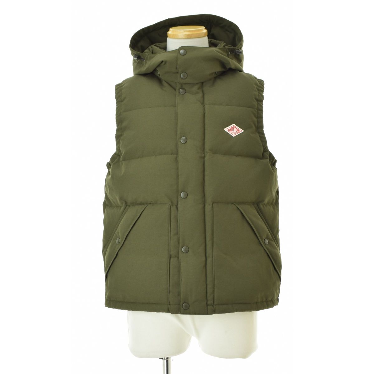 DANTON ダウンベスト サイズ42 オリーブ DANTON」 ダウンベスト 42