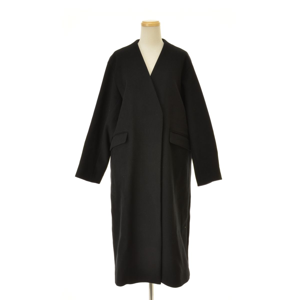 JOURNALSTANDARDrelume】LANA WOOL 140 別注 ノーカラーVネックコート