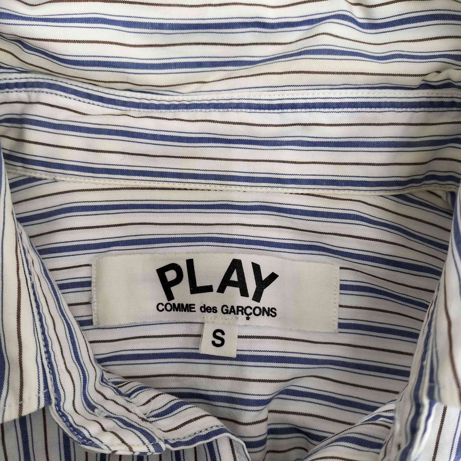 プレイコムデギャルソン PLAY COMME des GARCONS HEART MOTIF STRIPE L 
