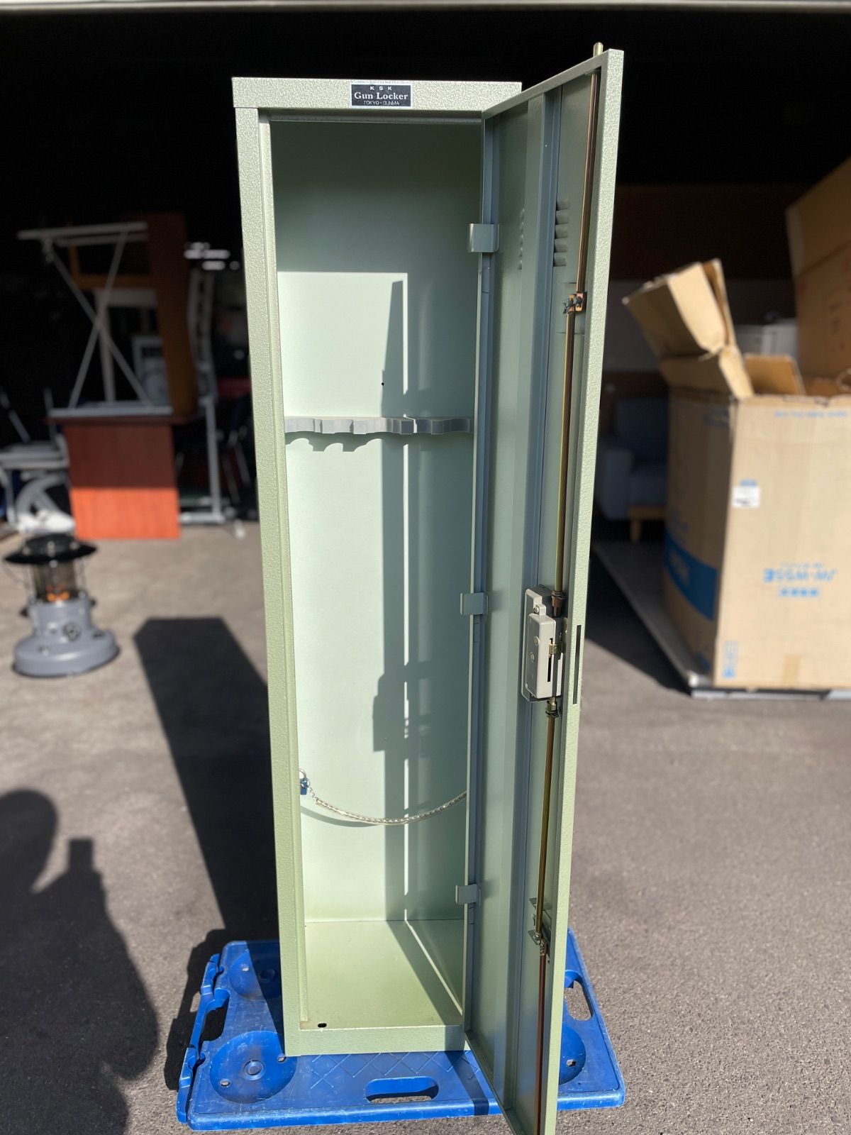 品 猟銃用 KSK ガン ロッカー 5丁用 鍵付
