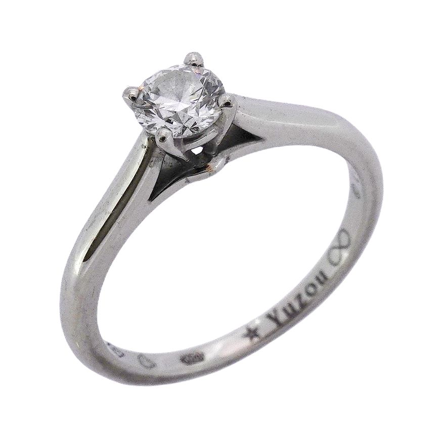 6jab0257】カルティエ リング ソリテール 1PD Pt950 プラチナ