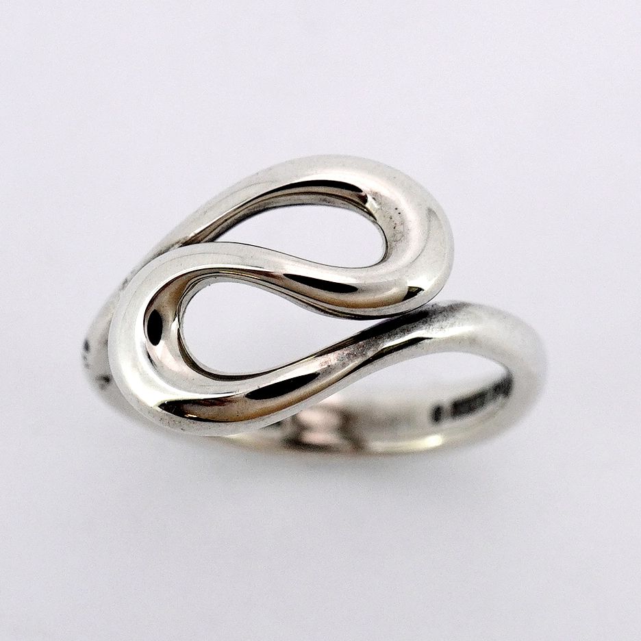 6jab0258】ティファニー リング オープンウェーブ シルバー925 10号