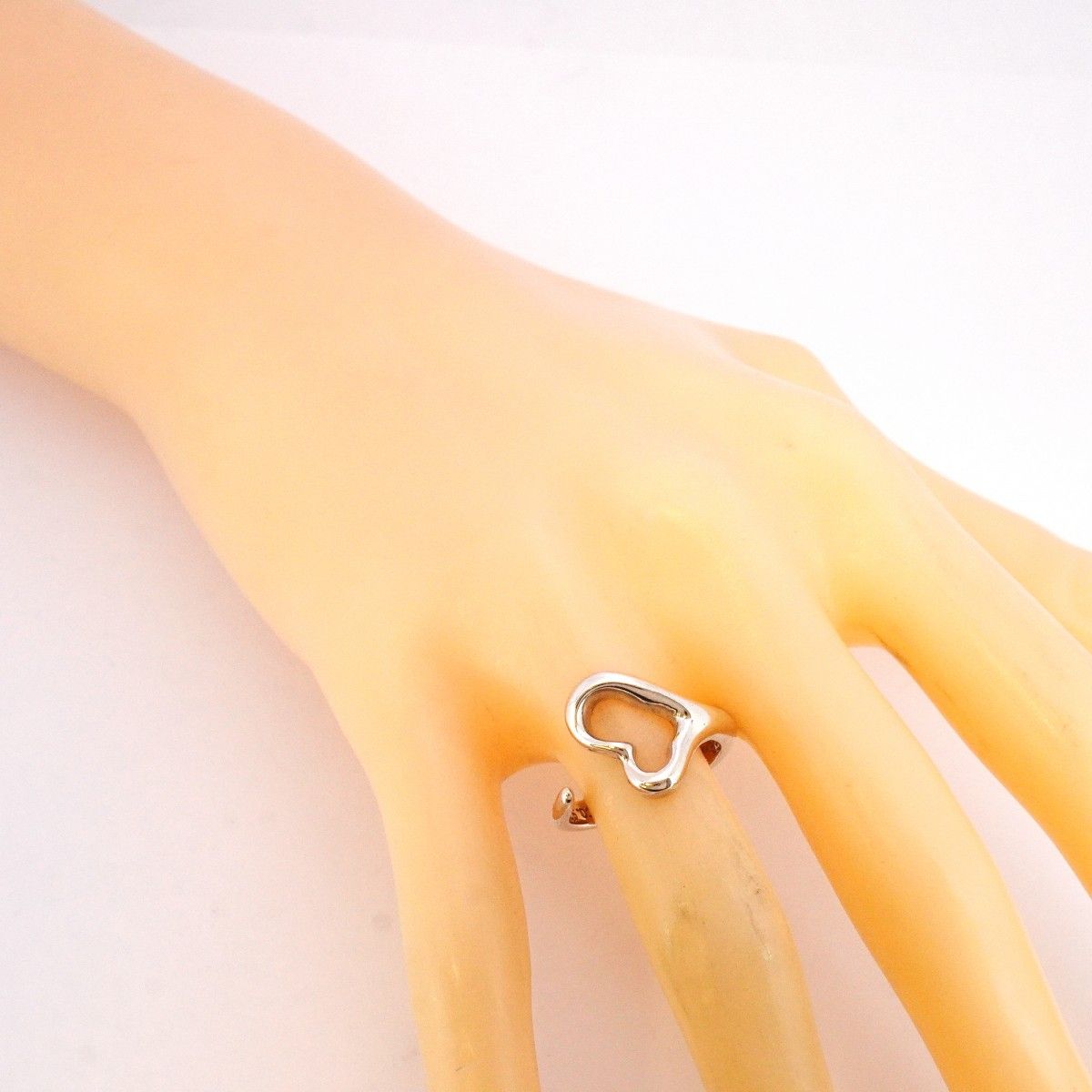 6jab0276-k】ティファニー リング オープンハート シルバー925 10号