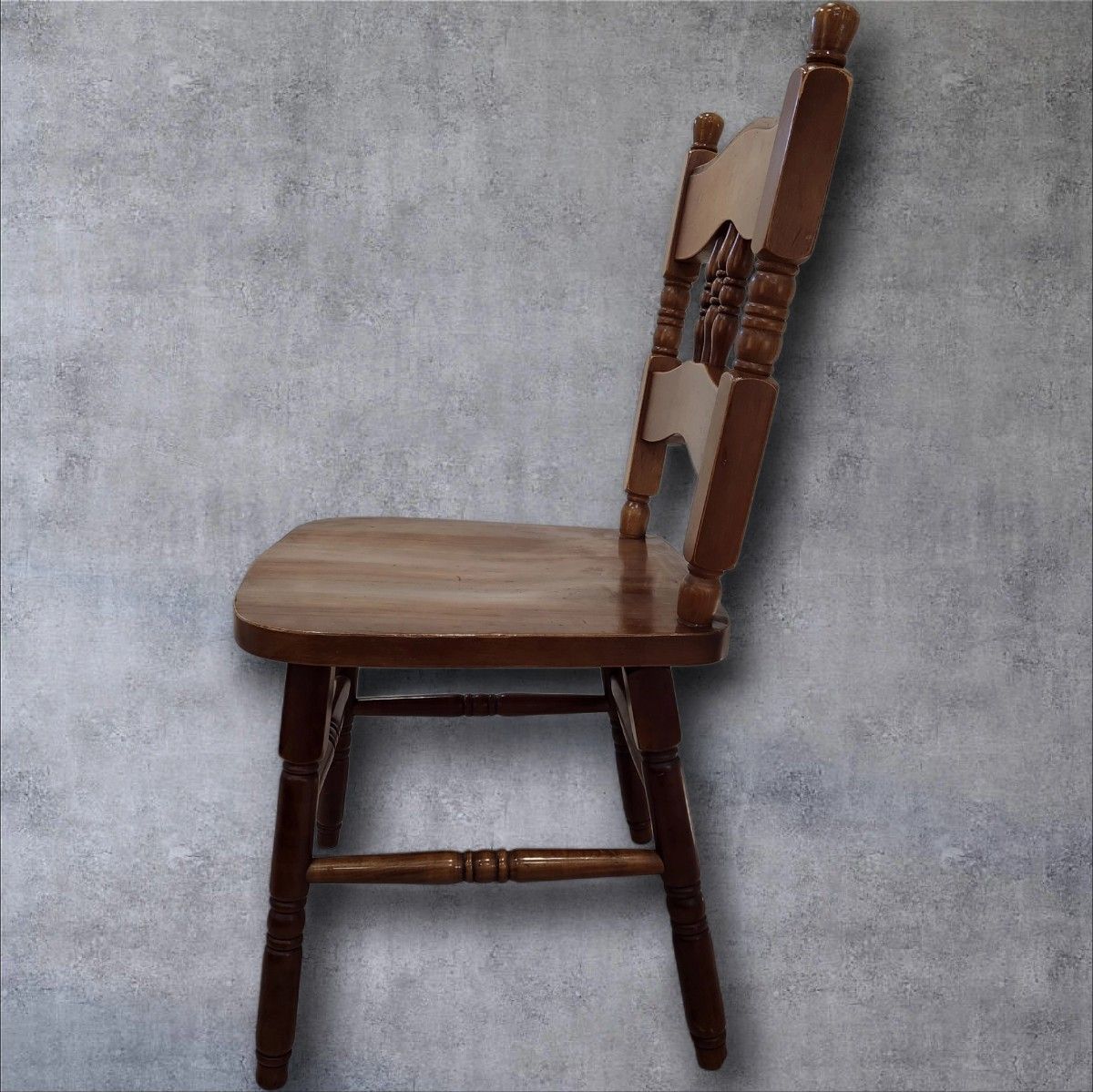 【アンティーク】北欧レトロ 木製 ウィンザーチェア 椅子 ろくろ脚 古家具 アンティーク】① 北欧レトロ 木製 ウィンザーチェア 椅子 ろくろ脚 古