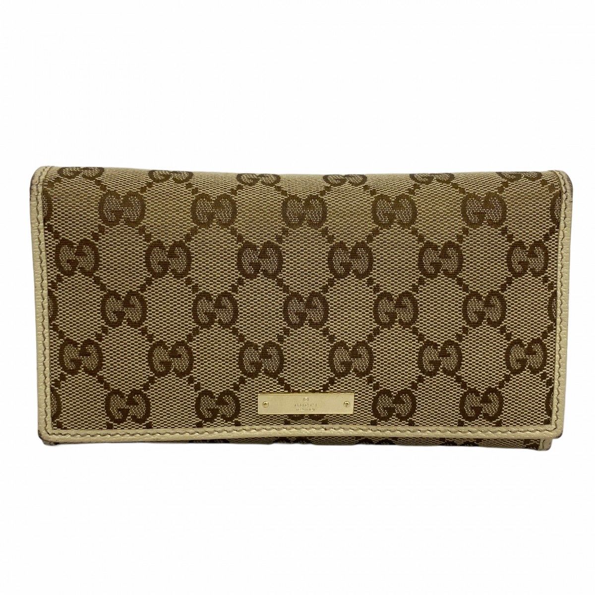 6ad4113】グッチ 長財布 GGキャンバス 244946 キャンバス ベージュ