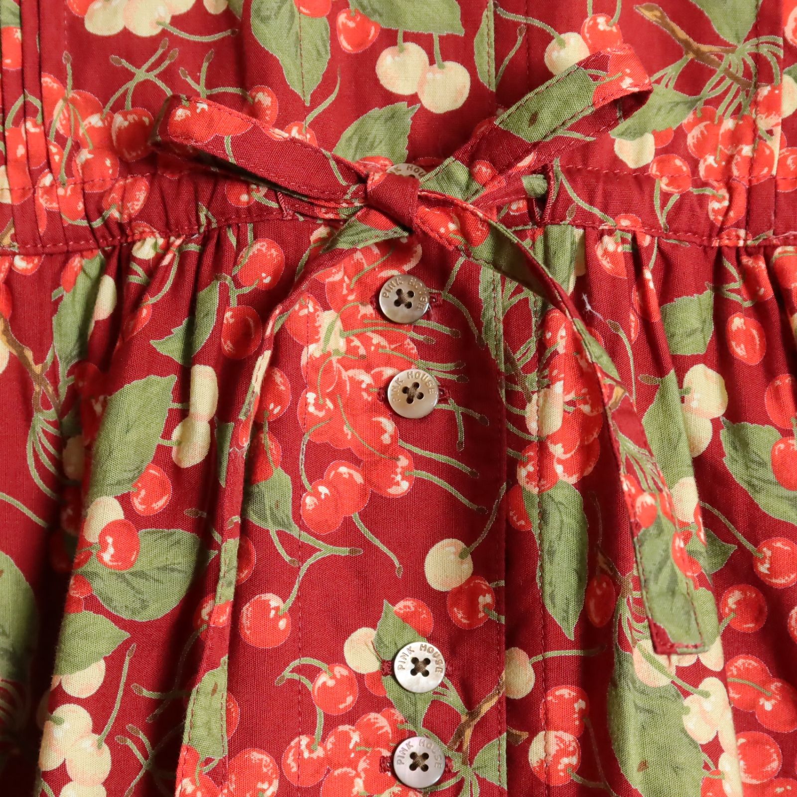 美品】ピンクハウス☆零れ落ちるたっぷりチェリーpt♪裾の繊細