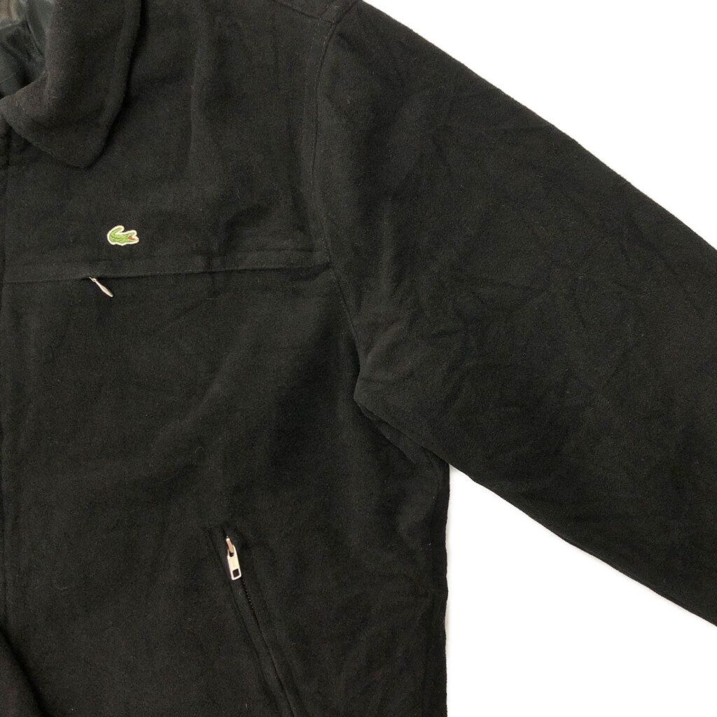 LACOSTE ラコステ ウールジャケット ブラック(メンズ 54)中古 古着 X2444 LACOSTE ラコステ ウールジャケット ブラック(メンズ 54)中古 古着