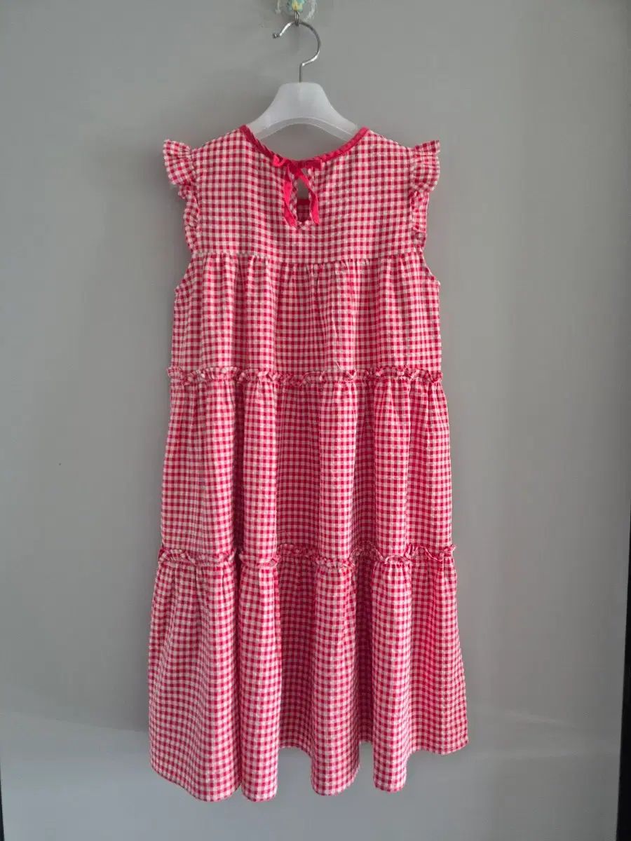 レッド CHECK ティアード ONE PIECE 140 - メルカリ