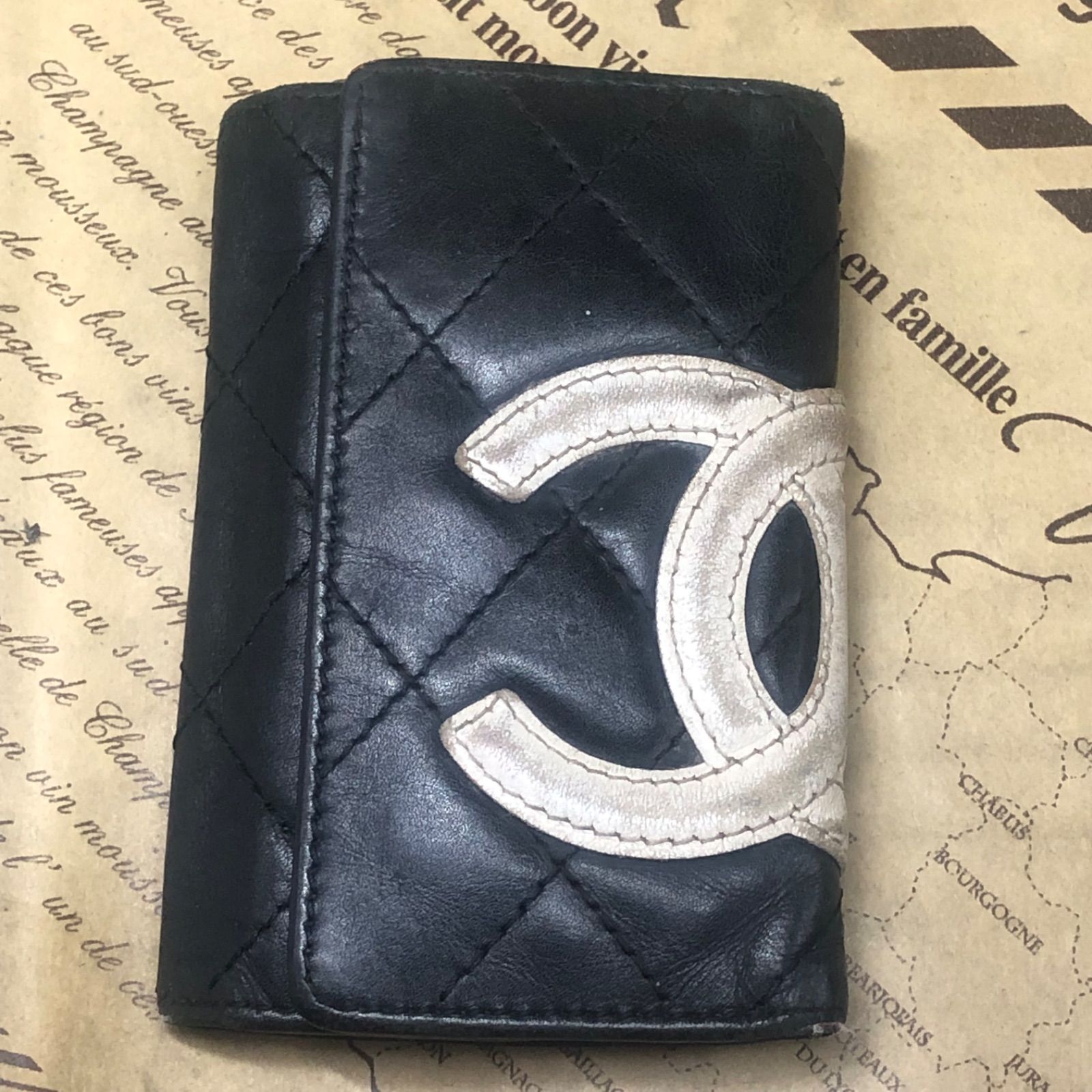 シャネル キーケース 鍵フック カンボンライン ココマーク 黒 FY107