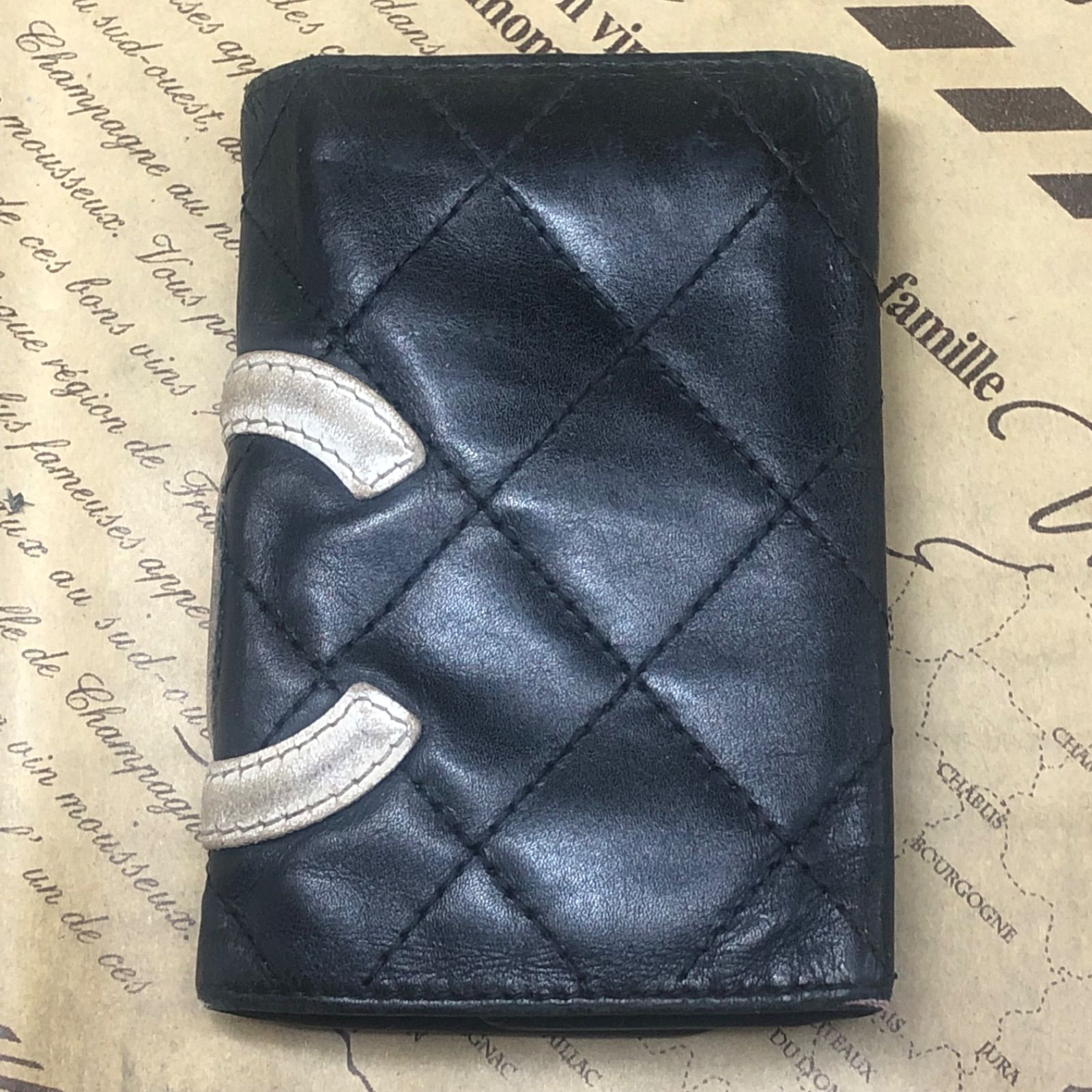 シャネル キーケース 鍵フック カンボンライン ココマーク 黒 FY107