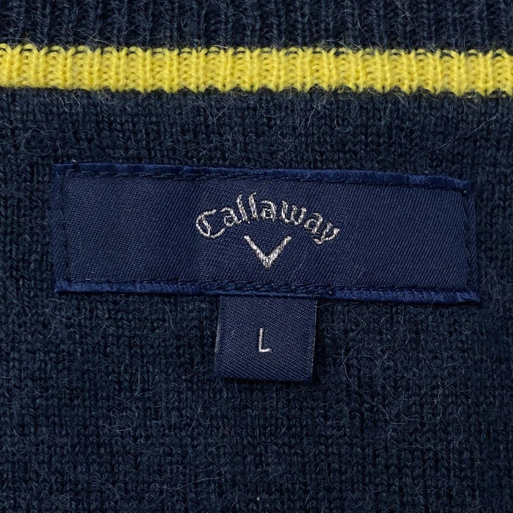 サイズ：L CALLAWAY キャロウェイ ウール混 長袖ニットセーター