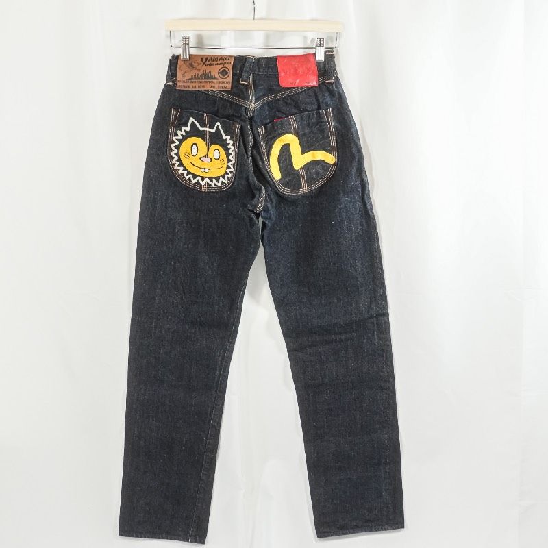 ヤマネ LOT0013 カモメ＆キッキー刺繍 セルビッチデニム 29×34