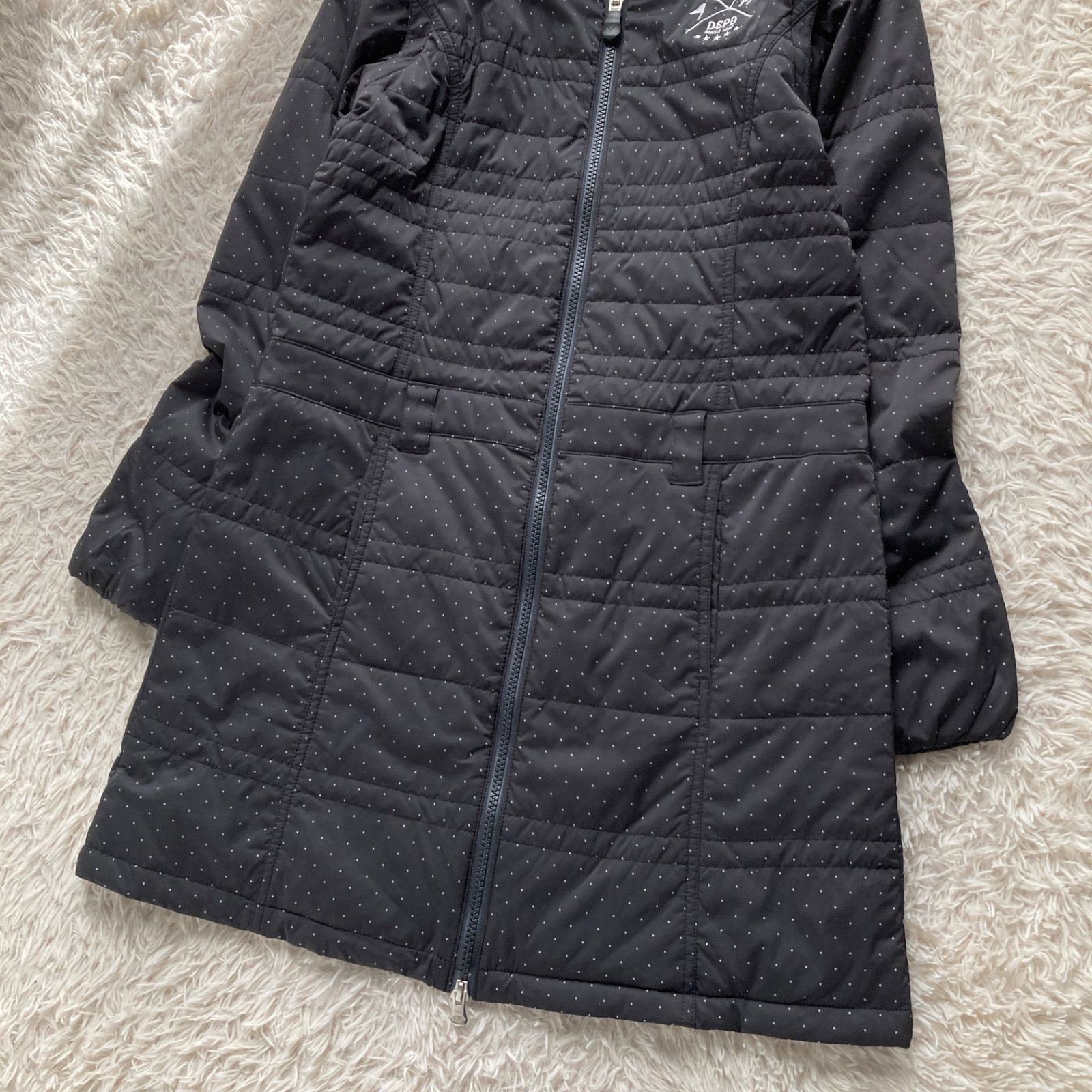 美品 キャロウェイ Callaway 中綿 ダウンコート 2way ベスト ドット柄