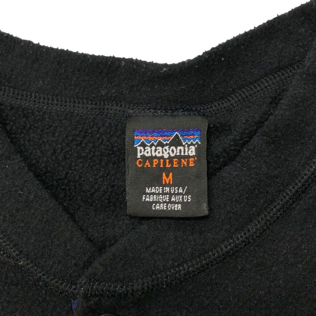 希少　パタゴニア　USA製　キャプリーン　スウェット　ブラック　L 90年代 USA製 patagonia パタゴニア Capilene キャプリーン ヘンリー