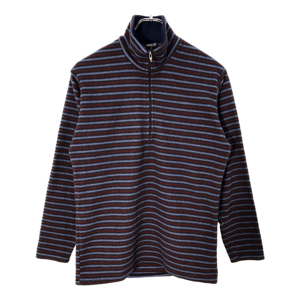 USA製 patagonia パタゴニア Capilene キャプリーン フリースプルオーバー アウトドア ボーダー マルチカラー(メンズ S)中古 古着 X2452 USA製 patagonia パタゴニア Capilene キャプリーン フリースプル