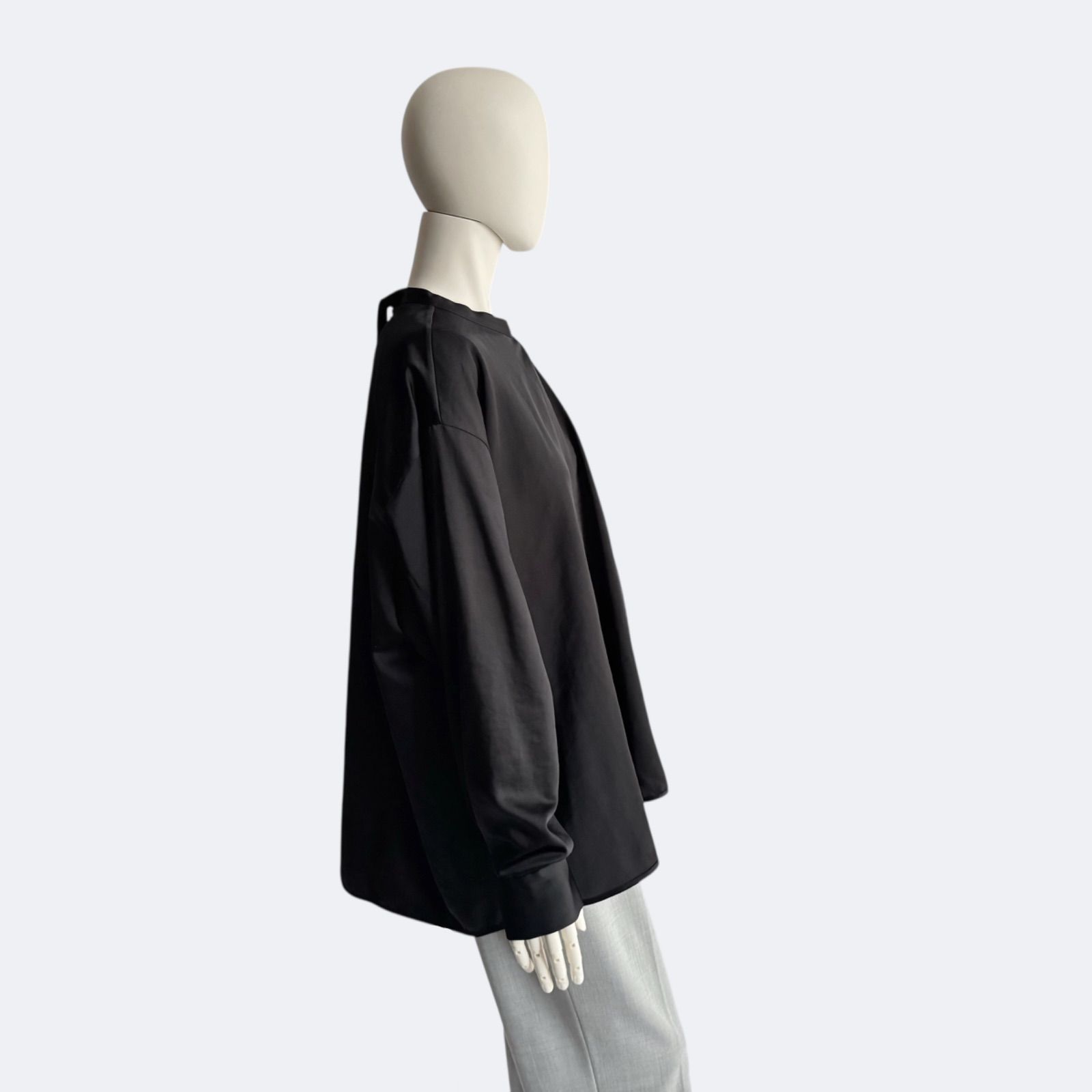 LOHEN ローヘン ブライトサテンフロントタックブラウス ブラウス