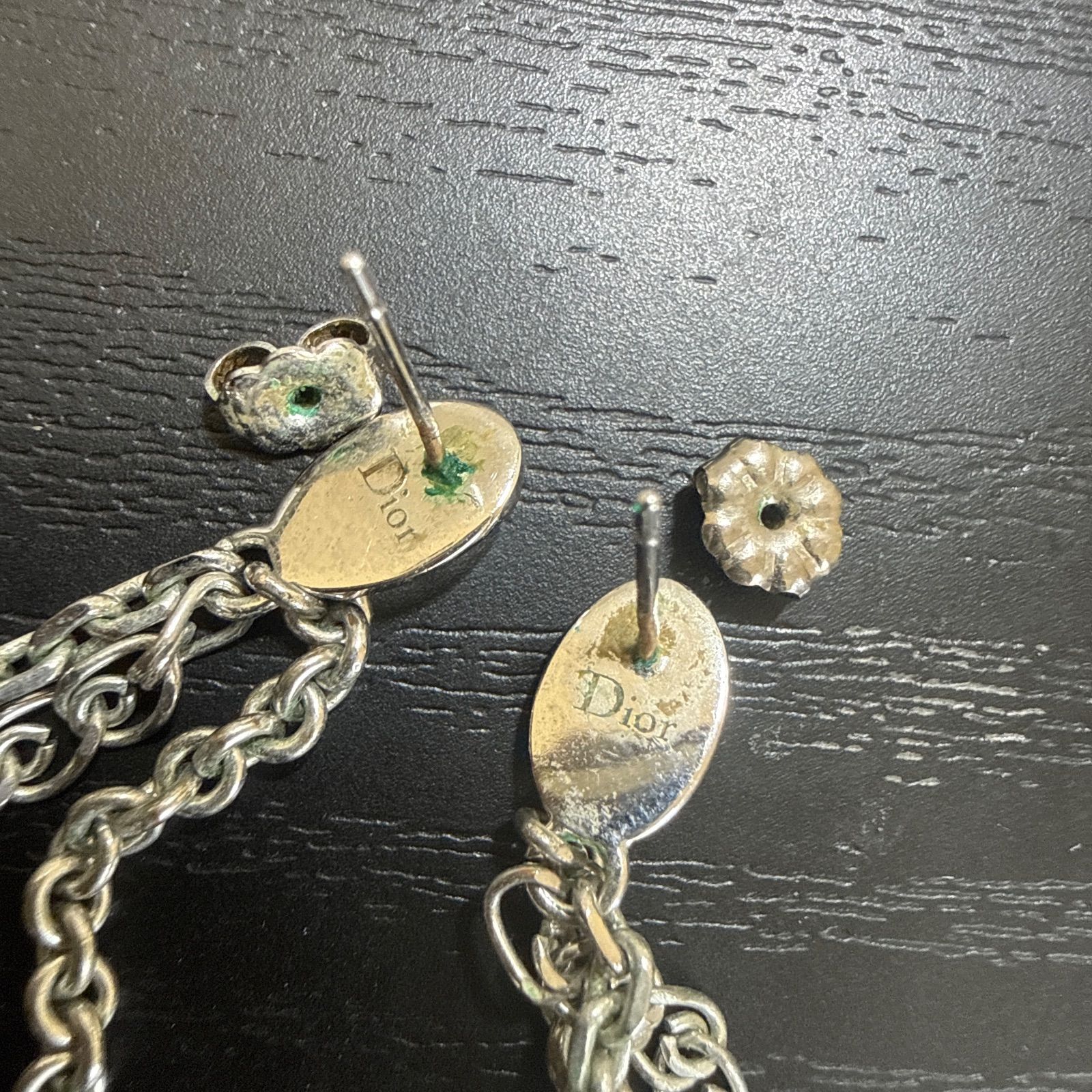 Christian Dior クリスチャンディオール ラインストーン付きハート