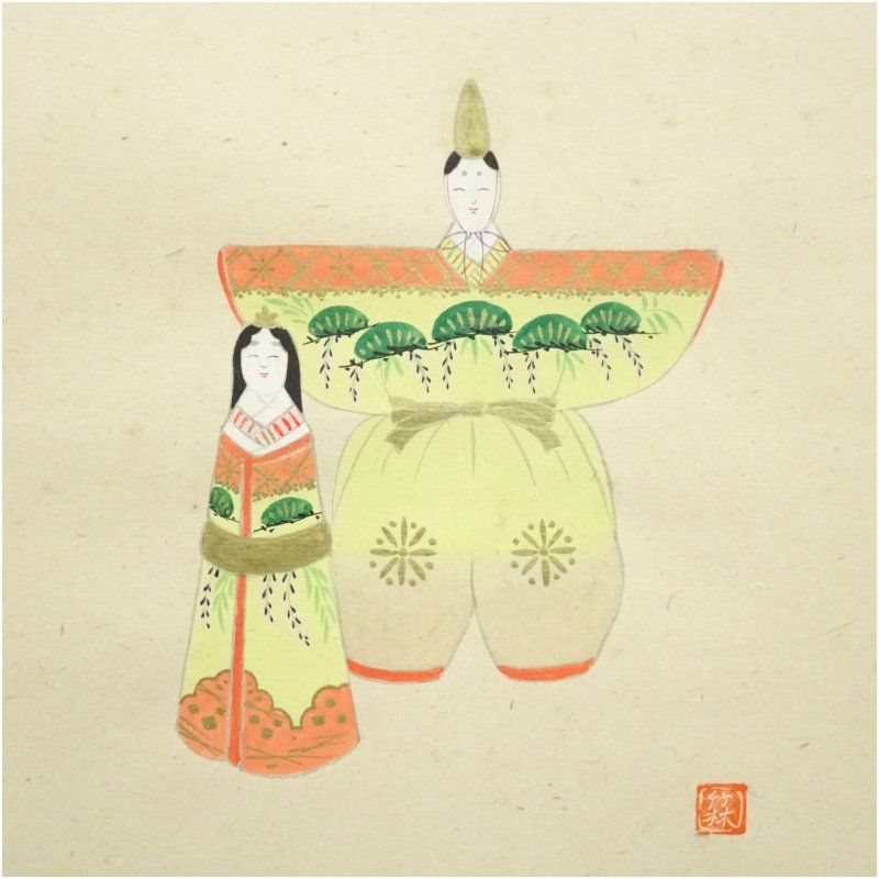 広島県福山市画家　肉筆紙本掛け軸　藤井松林　群雀竹林 広島県福山市画家 肉筆紙本掛け軸 藤井松林 群雀竹林