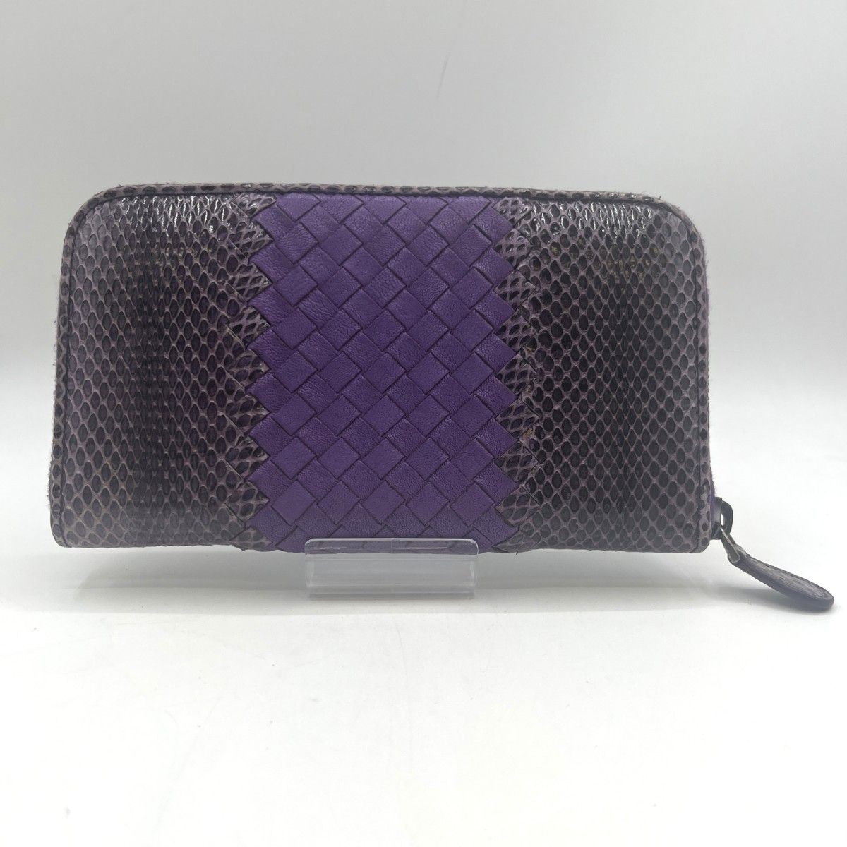 【美品】BOTTEGA VENETA イントレチャート パイソン 長財布 新品同様 希少 ボッテガヴェネタ BOTTEGA VENETA 財布 長財布 パイソン