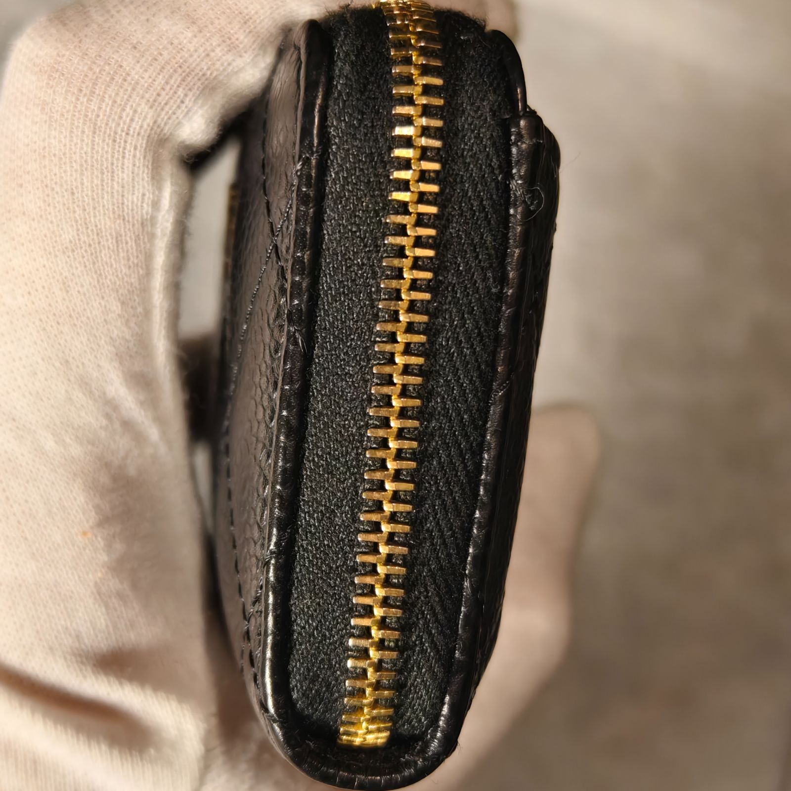 現行 シャネル CHANEL クラシック ジップ コインパース キャビアスキン 