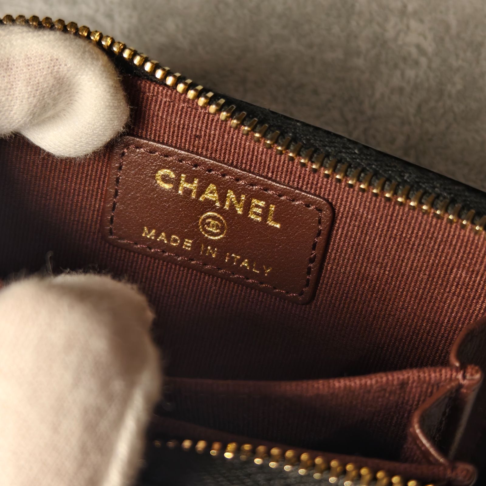現行 シャネル CHANEL クラシック ジップ コインパース キャビアスキン 