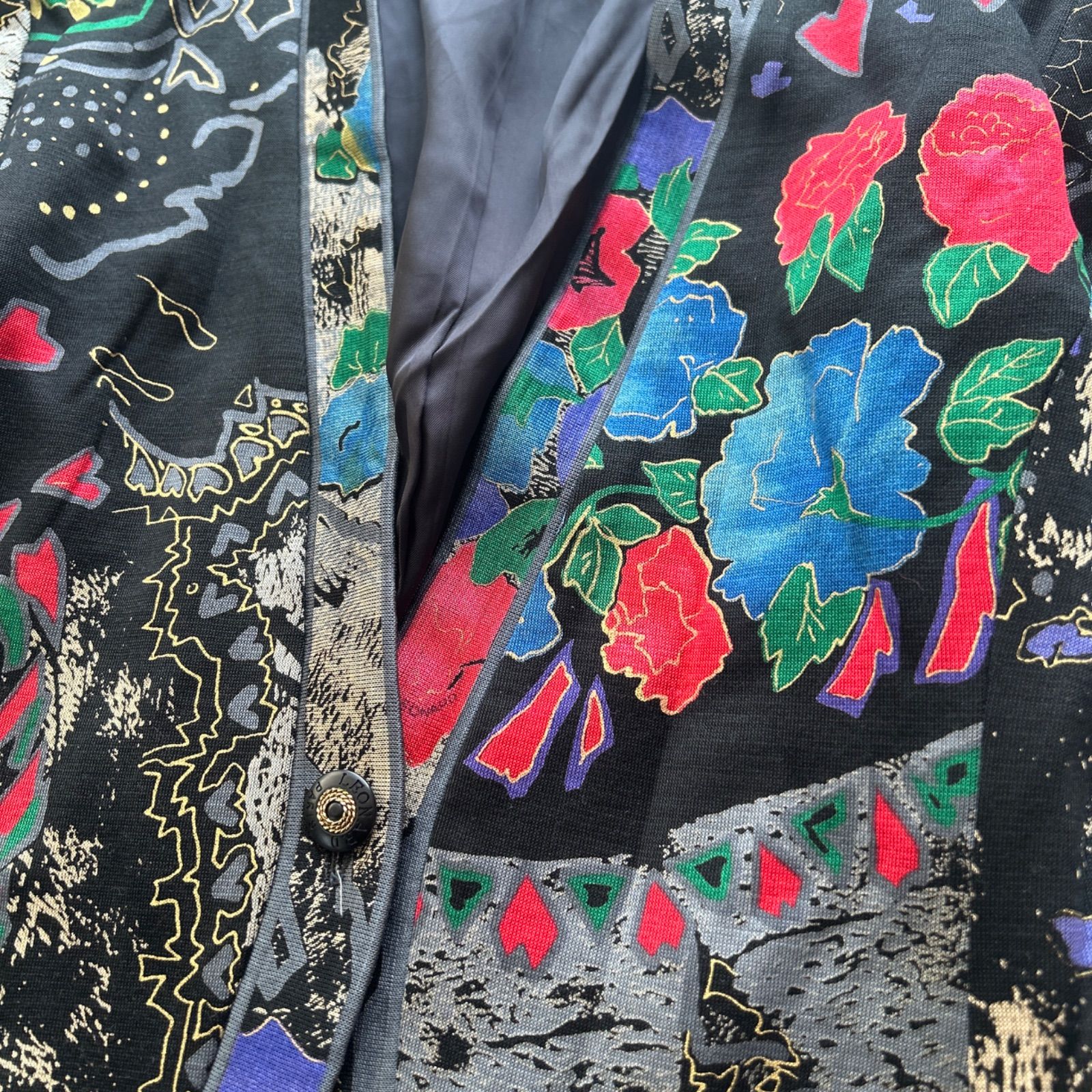 LEONARD レオナール セットアップ 美品 ノーカラージャケット スカート