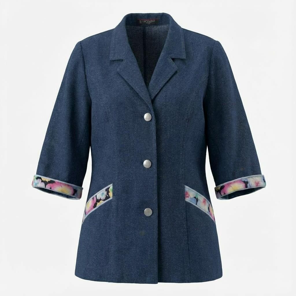 26a26 LEONARD FASHION レオナールファッション デニムジャケット 花柄  