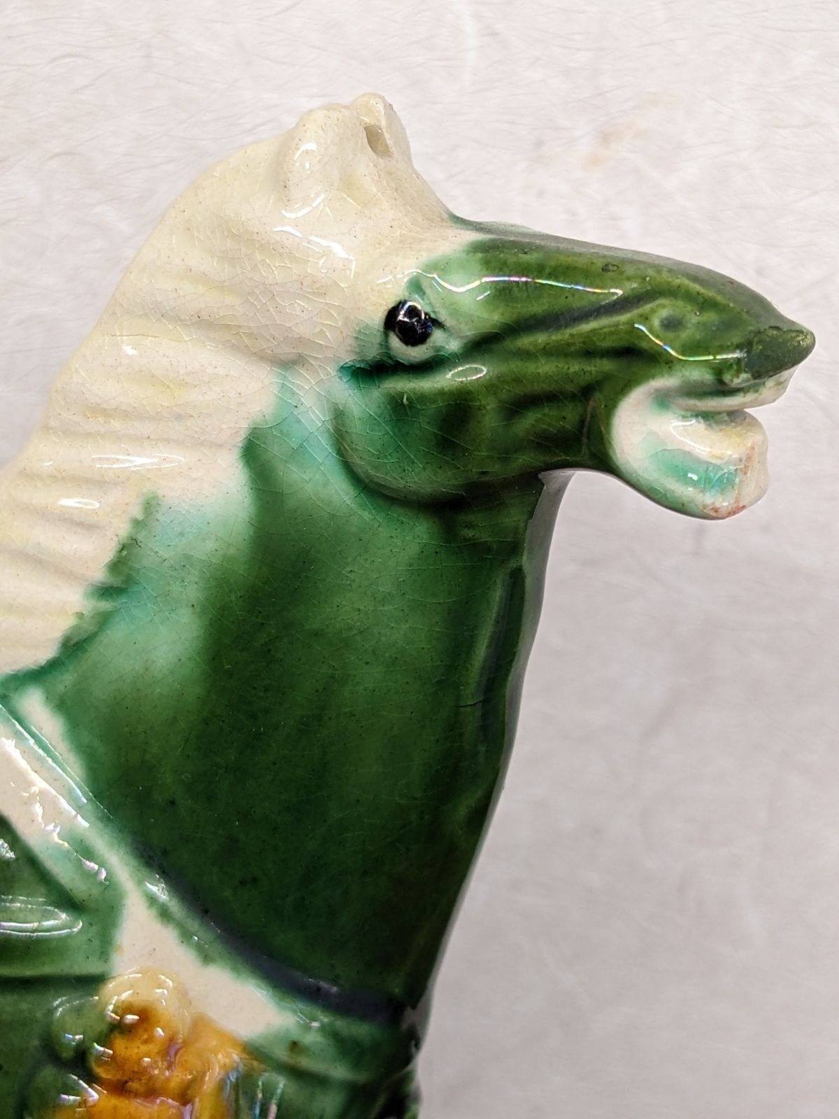 唐三彩 馬の置物 中国美術 オブジェ インテリア アンティーク ウマ