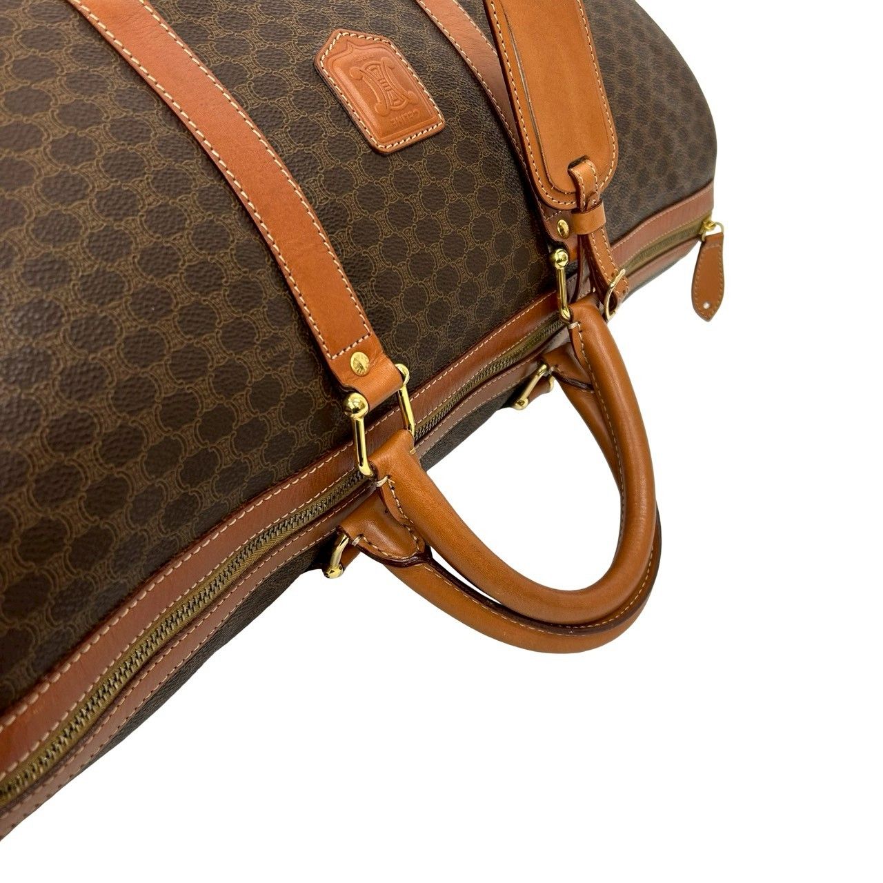 極 美品 CELINE セリーヌ ヴィンテージ マカダム ブラゾン 柄 レザー